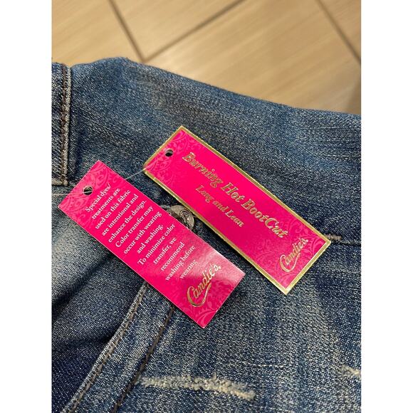 y2k grunge streetwear rodeo western cowgirl country Candies bootcut  jeans sz 7 - Picture 9 of 12